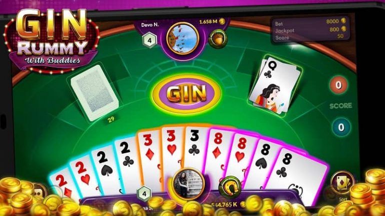 play gin rummy online with friends free