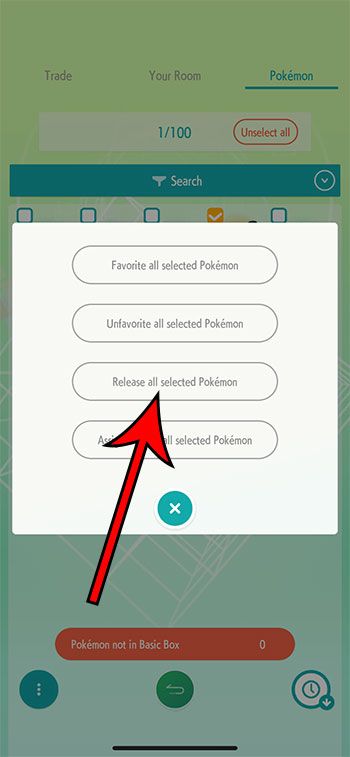 eliminar un Pokémon de Pokémon Home paso 6